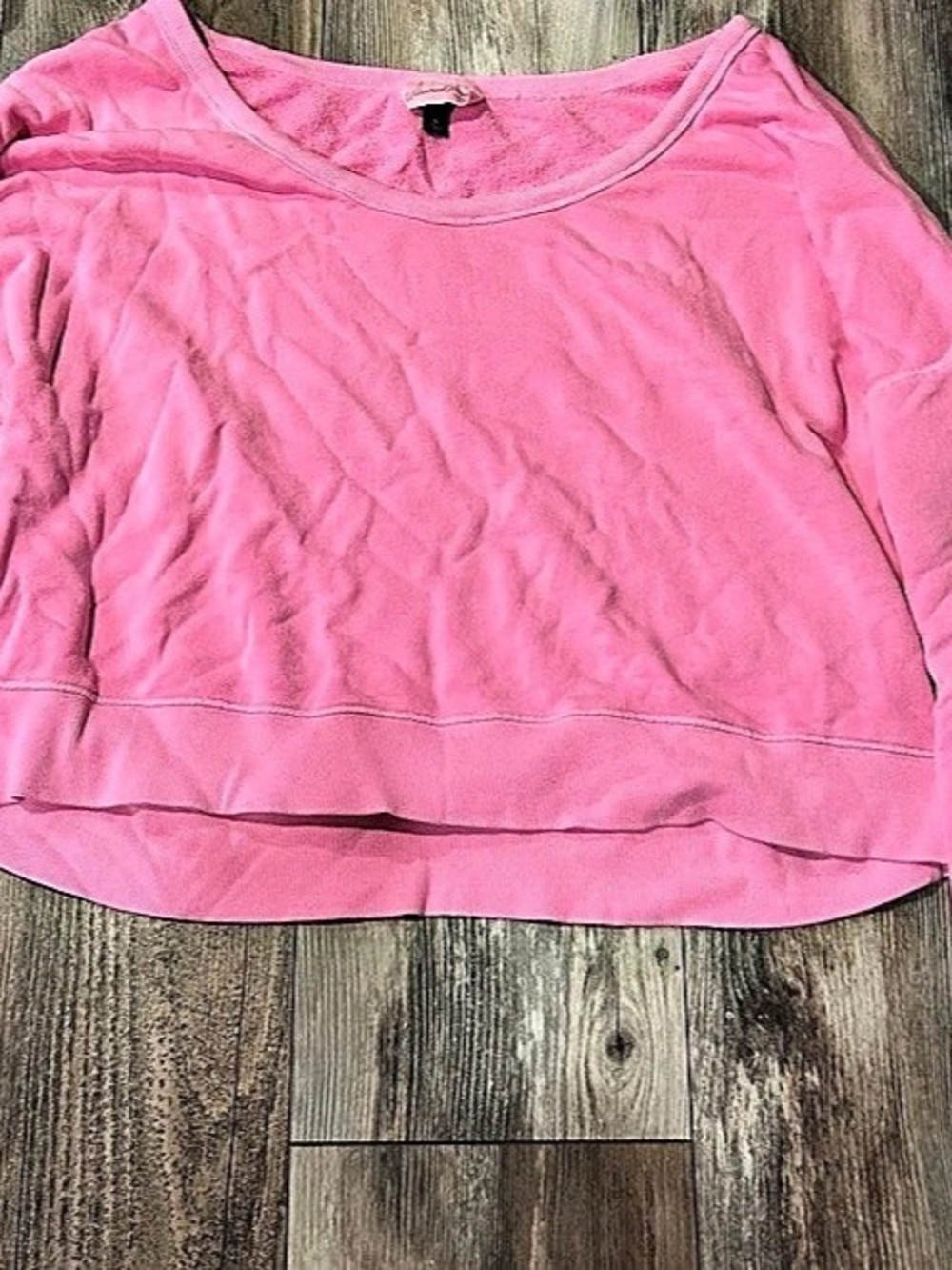 Universal Thread Cropped Crewneck Sweatshirt in Pink Size XL